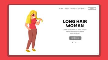 lungo capelli donna vettore