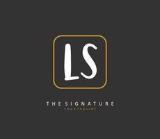 l S ls iniziale lettera grafia e firma logo. un' concetto grafia iniziale logo con modello elemento. vettore