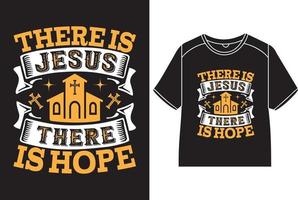 Là è Gesù Là è speranza maglietta design vettore