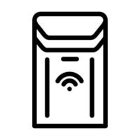automatico spazzatura bidone casa accessorio linea icona vettore illustrazione