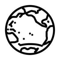 Pacifico oceano carta geografica linea icona vettore illustrazione