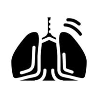 in profondità respirazione pratica mal di testa trattamento glifo icona vettore illustrazione