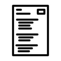 test esame carta documento linea icona vettore illustrazione