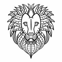 Lion Coloring Page vettore