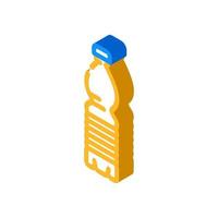 acqua bibita plastica bottiglia isometrico icona vettore illustrazione