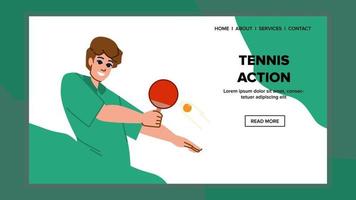 tennis azione vettore