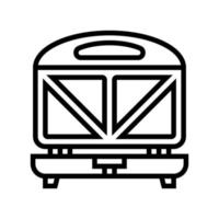Sandwich creatore casa accessorio linea icona vettore illustrazione