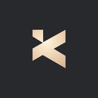 lusso e moderno K lettera logo design vettore