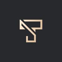 lusso e moderno tj lettera logo design vettore