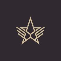 creativo e moderno Leone stella logo design vettore