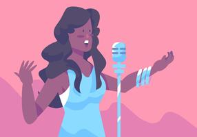 Cantante delle donne di colore vettore