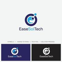 easysoltech soluzione tecnologia persone icona logo concetto vettore