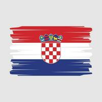Croazia bandiera spazzola vettore