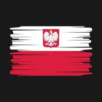 Polonia bandiera spazzola vettore