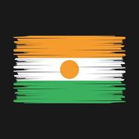 Niger bandiera spazzola vettore