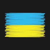 Ucraina bandiera spazzola vettore