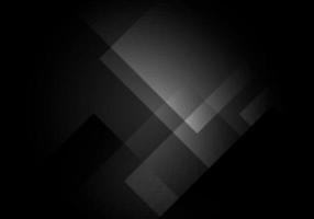 forma quadrata astratta nera e grigia stratificata su sfondo scuro vettore