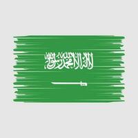Arabia arabia bandiera spazzola vettore
