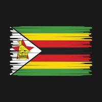 Zimbabwe bandiera spazzola vettore