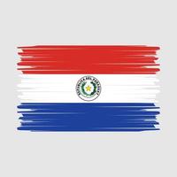 paraguay bandiera spazzola vettore