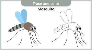traccia e colora la zanzara