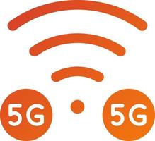 5g Rete icona stile vettore