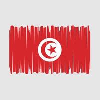 tunisia bandiera spazzola vettore