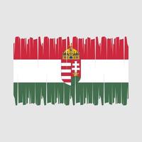 Ungheria bandiera spazzola vettore