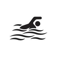 nuoto sport logo ilustration vettore design modello