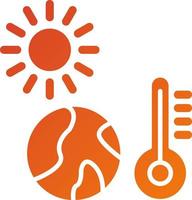 stile icona del riscaldamento globale vettore