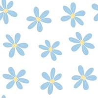 modelli senza cuciture di fiori blu chiaro. disegno vettoriale per carta, copertina, carta da parati, tessuto, tessuto e altri progetti.