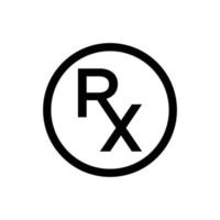 rx icona vettore design modello semplice e moderno