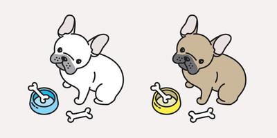 cane vettore francese bulldog icona logo carlino cartone animato personaggio illustrazione