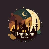 Ramadan kareem piatto design vettore