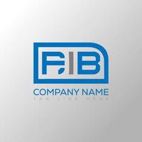 fib lettera logo creativo design. fib unico design. vettore