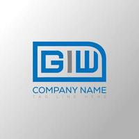 giw lettera logo creativo design. giw unico design. vettore