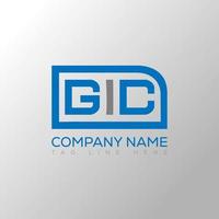 gic lettera logo creativo design. gic unico design. vettore