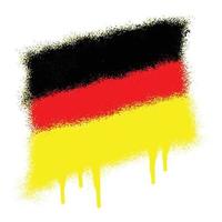 Germania bandiera graffiti con spray dipingere vettore