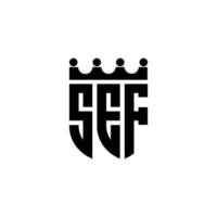 sef lettera logo design nel illustrazione. vettore logo, calligrafia disegni per logo, manifesto, invito, eccetera.