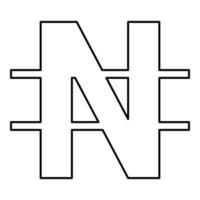 simbolo nayra contorno schema linea icona nero colore vettore illustrazione Immagine magro piatto stile