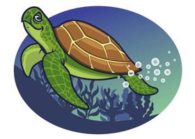 cartone animato tartaruga personaggio vettore
