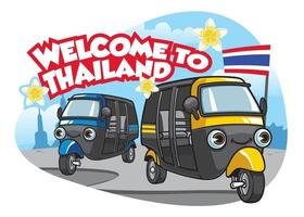 tuk tuk auto di Tailandia vettore