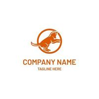 Volpe tana logo design icona. Volpe tana logo design ispirazione. Volpe animale logo design modello. animale simbolo logotipo. Volpe simbolo silhouette. vettore