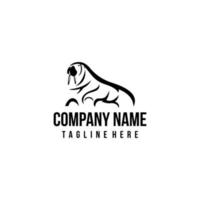 tricheco logo design icona. tricheco logo design ispirazione. artic animale logo design modello. animale simbolo logotipo. vettore