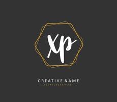 xp iniziale lettera grafia e firma logo. un' concetto grafia iniziale logo con modello elemento. vettore