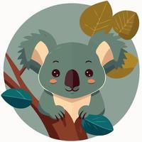 Comune koala erbivoro mammifero animale vettore