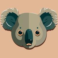 Comune koala erbivoro mammifero animale viso vettore