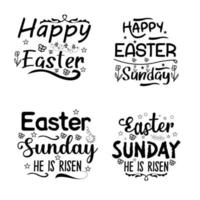 contento Pasqua lettering tipografia design. vettore