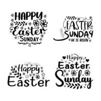 contento Pasqua lettering tipografia design. vettore