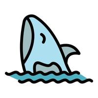 acquatico orca uccisore icona vettore piatto